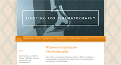 Desktop Screenshot of lightingforcinematography.com