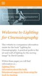 Mobile Screenshot of lightingforcinematography.com